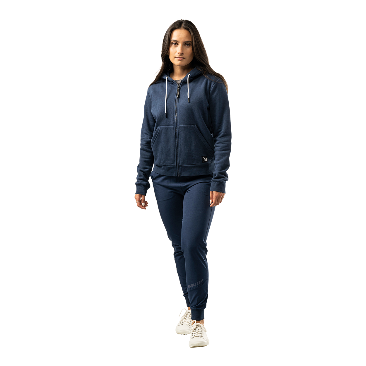 bauer-s25-team-full-zip-felpa-con-cappuccio-donna image 7