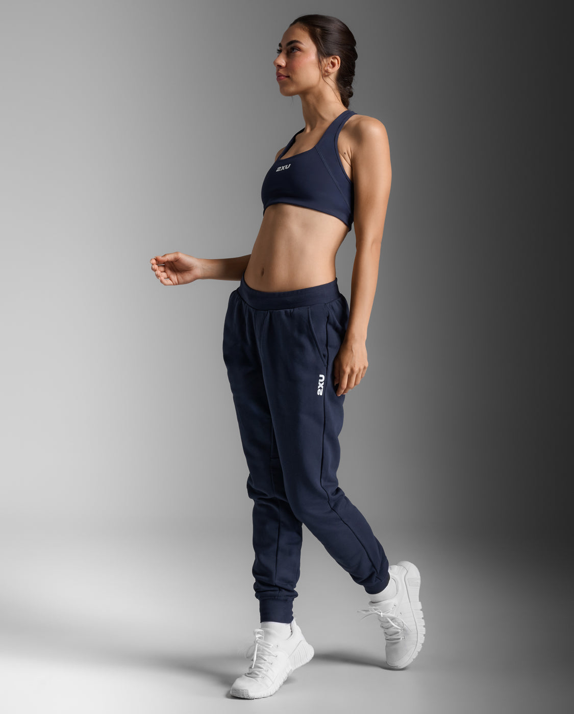 2xu-aspire-trackpants-donna-pantaloni-tuta-in-pile-spazzolato-blu-navy image 3