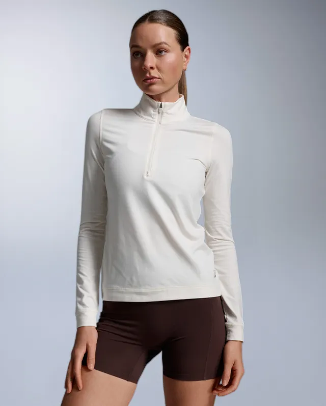 2xu-flex-1-2-zip-long-sleeve-donna-felpa-training-manica-lunga-beige image 1