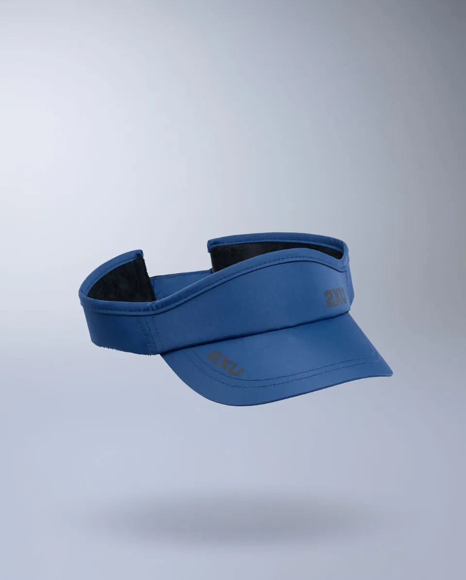 2xu-run-visor-blu-visiera-running-performance image 1