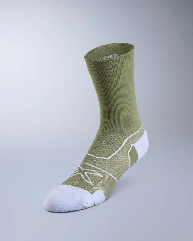 2xu-vectr-cushion-crew-socks-calze-running-verdi-fit-fitted image 1