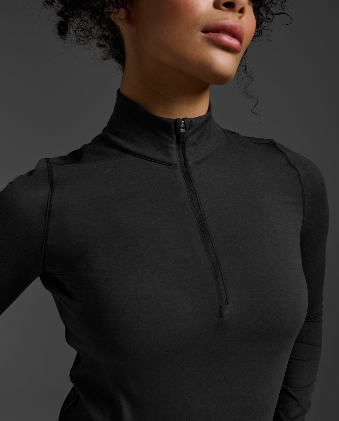2xu-flex-felpa-mezza-zip-manica-lunga-donna-nero image 6