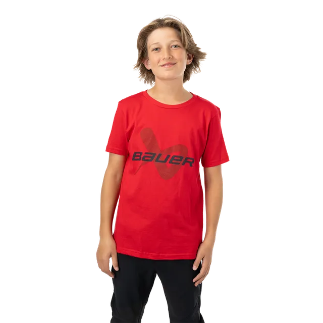 bauer-core-shortsleeve-lockup-tee-youth-t-shirt-hockey-ragazzi image 1