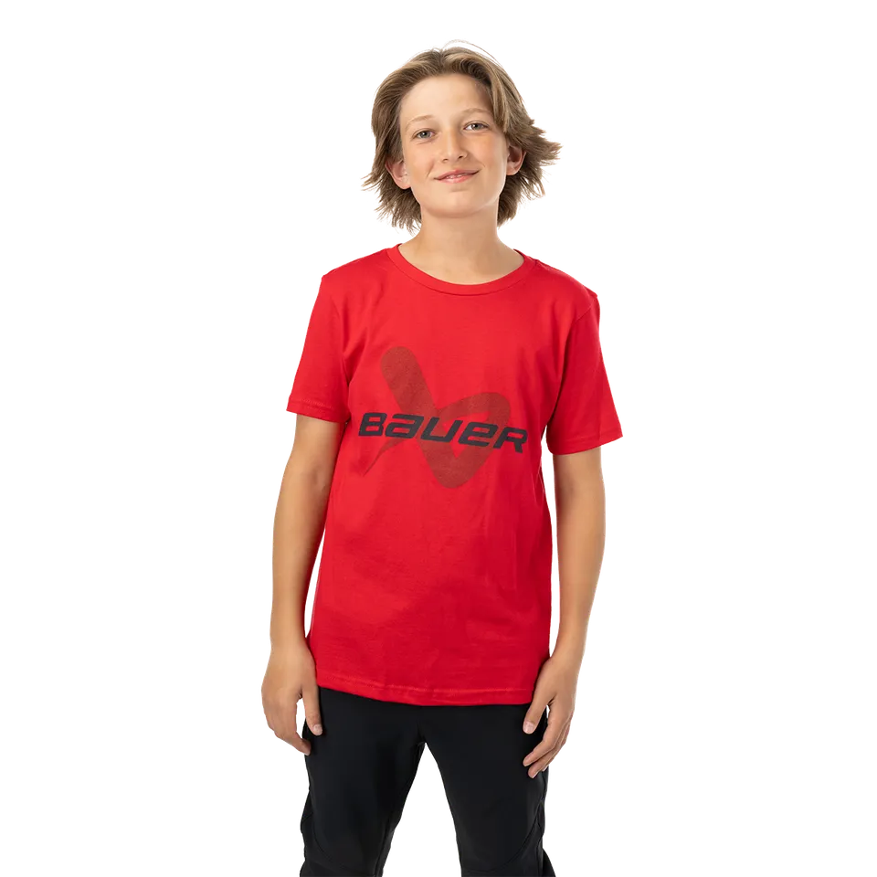 bauer-core-shortsleeve-lockup-tee-youth-t-shirt-hockey-ragazzi image 1
