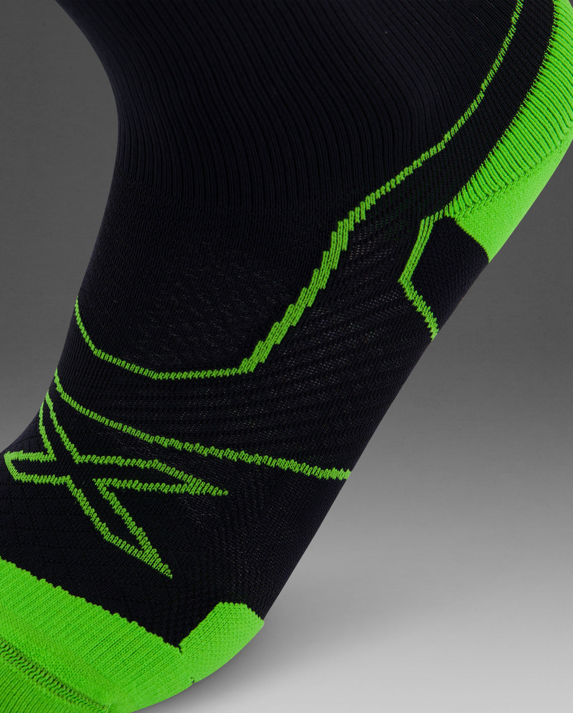 2xu-vectr-cushion-crew-socks-uomo-nero-verde image 2