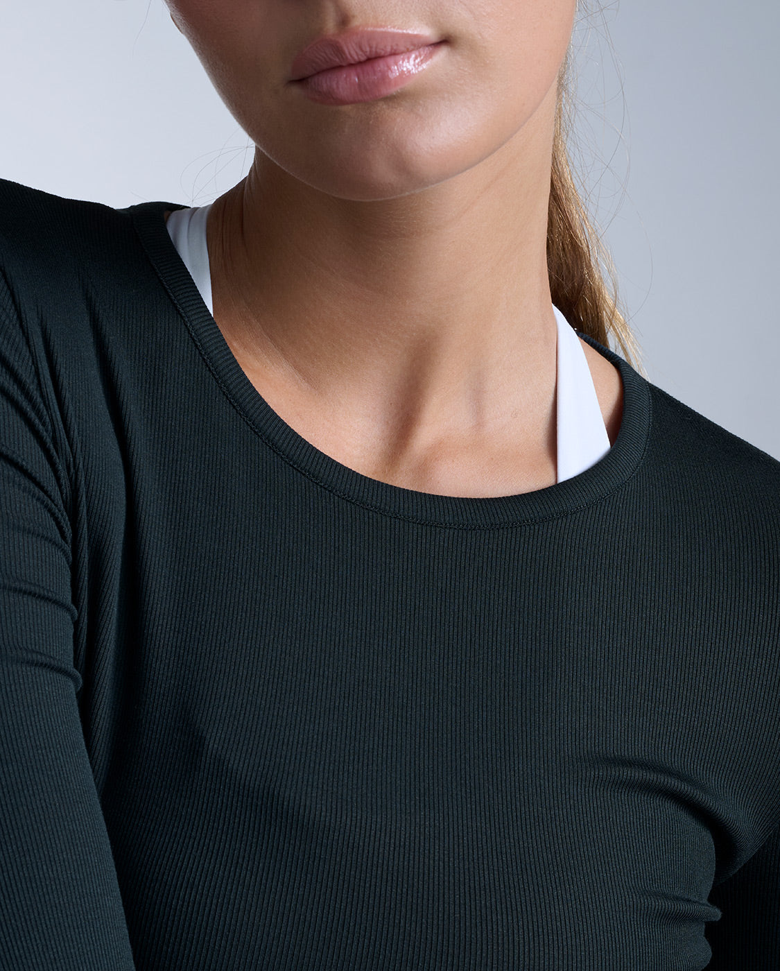 2xu-fluid-modal-ribbed-long-sleeve-donna-nero image 4