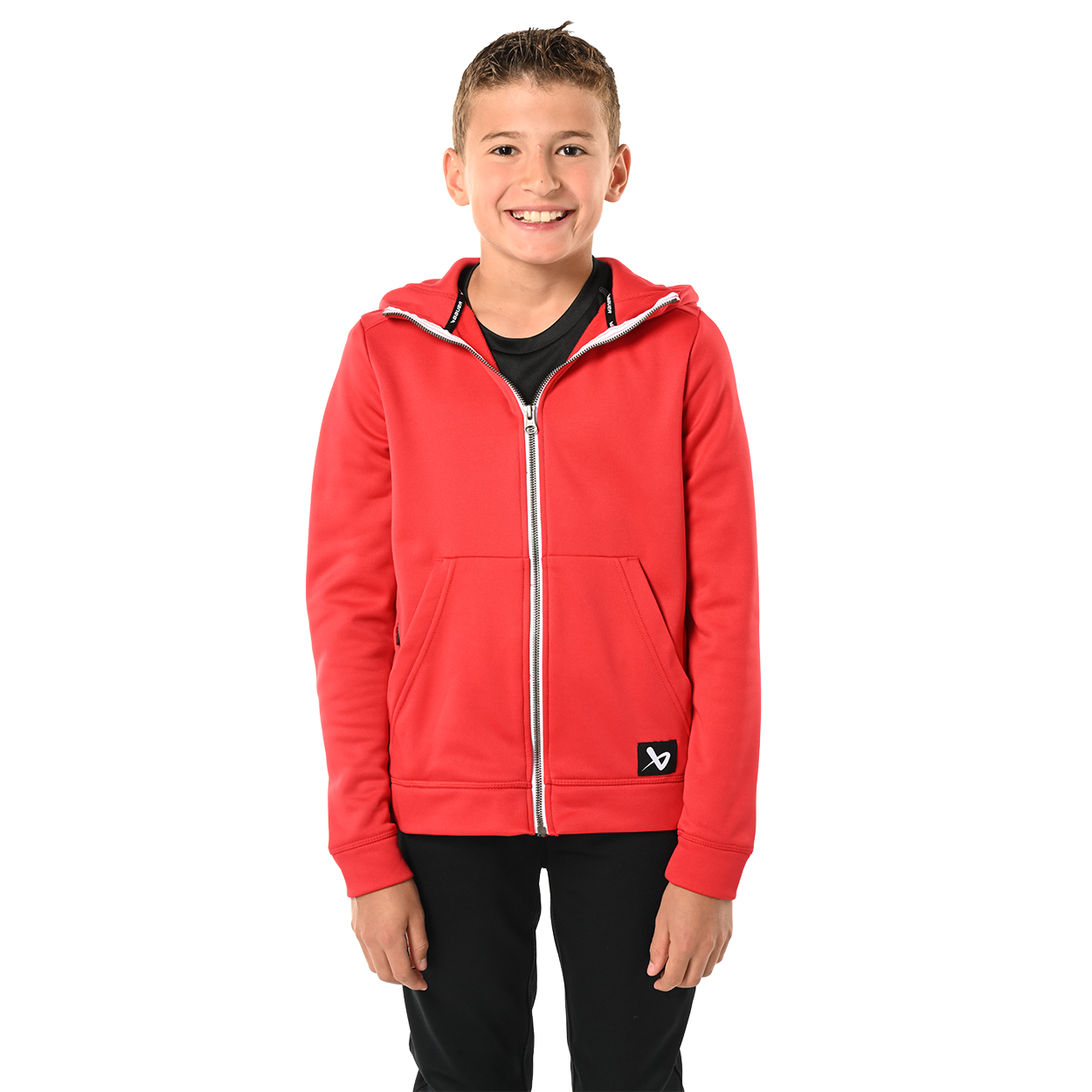 bauer-team-fleece-zip-hoodie-youth-felpa-con-zip-ragazzo image 1