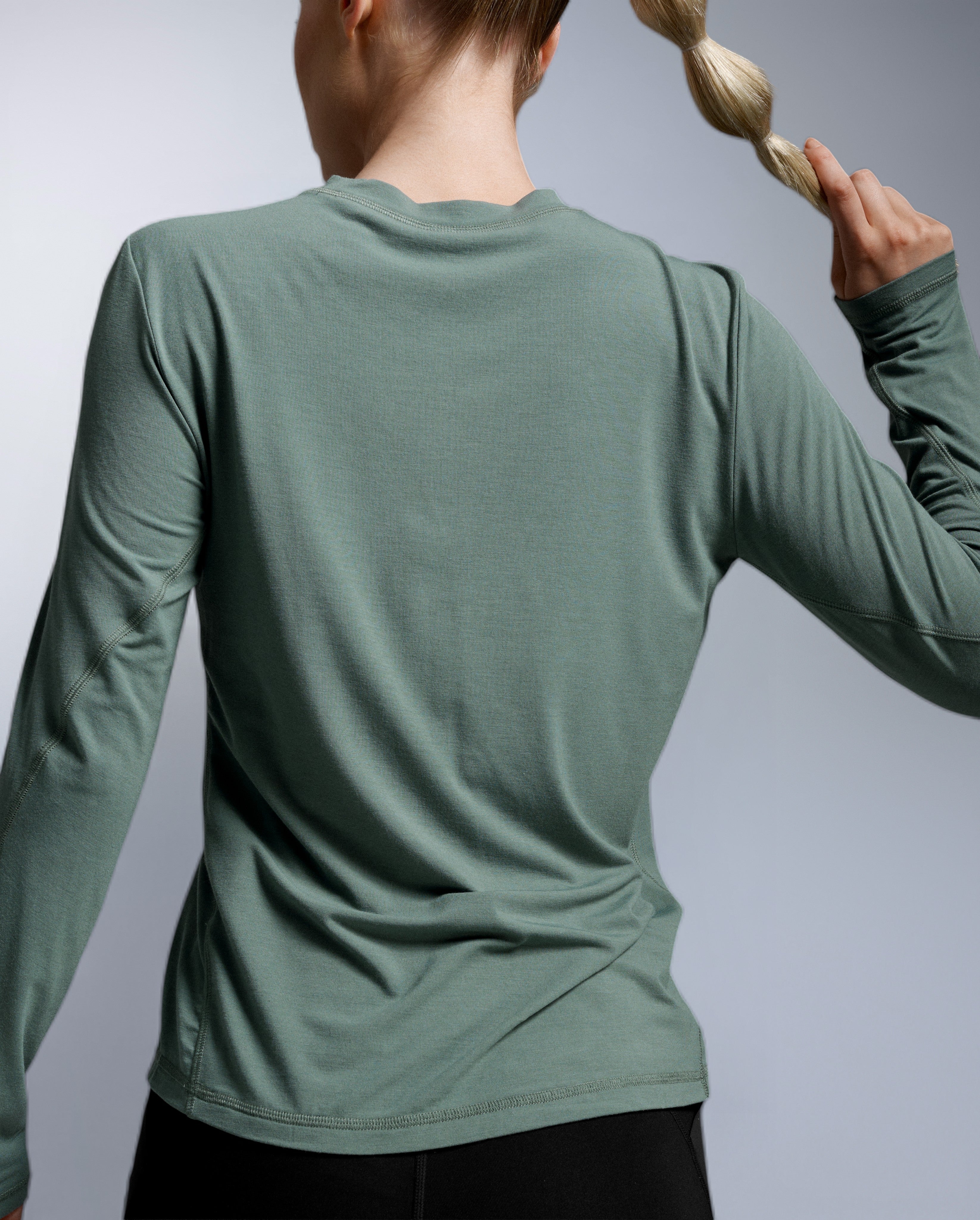2xu-ignition-wool-maglia-manica-lunga-donna-verde image 5