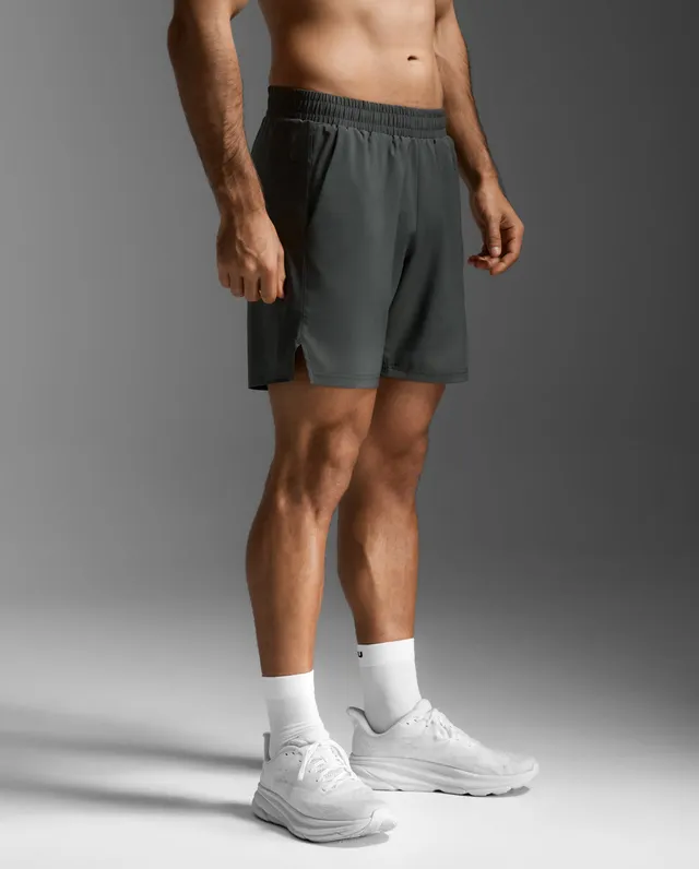 2xu-aero-7-inch-shorts-lined-grigio-pantaloncini-running-foderati image 1