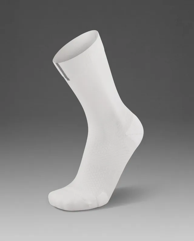 2xu-vectr-reflective-crew-socks-bianco-calze-running-riflettenti image 1