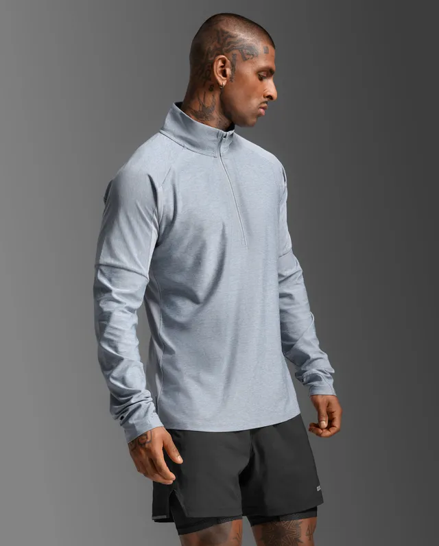 2xu-aero-1-2-zip-running-unisex-grigio image 1