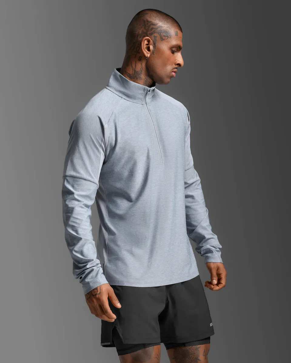 2xu-aero-1-2-zip-running-unisex-grigio image 1