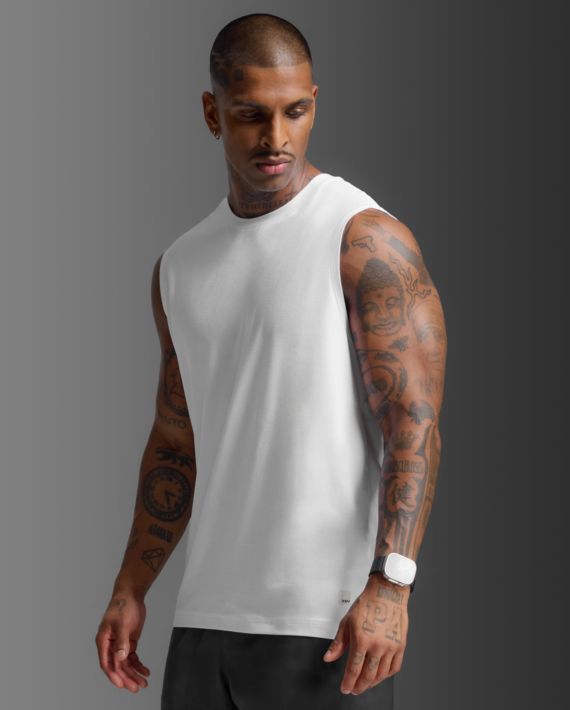 2xu-signature-tank-canotta-training-uomo-bianco image 6