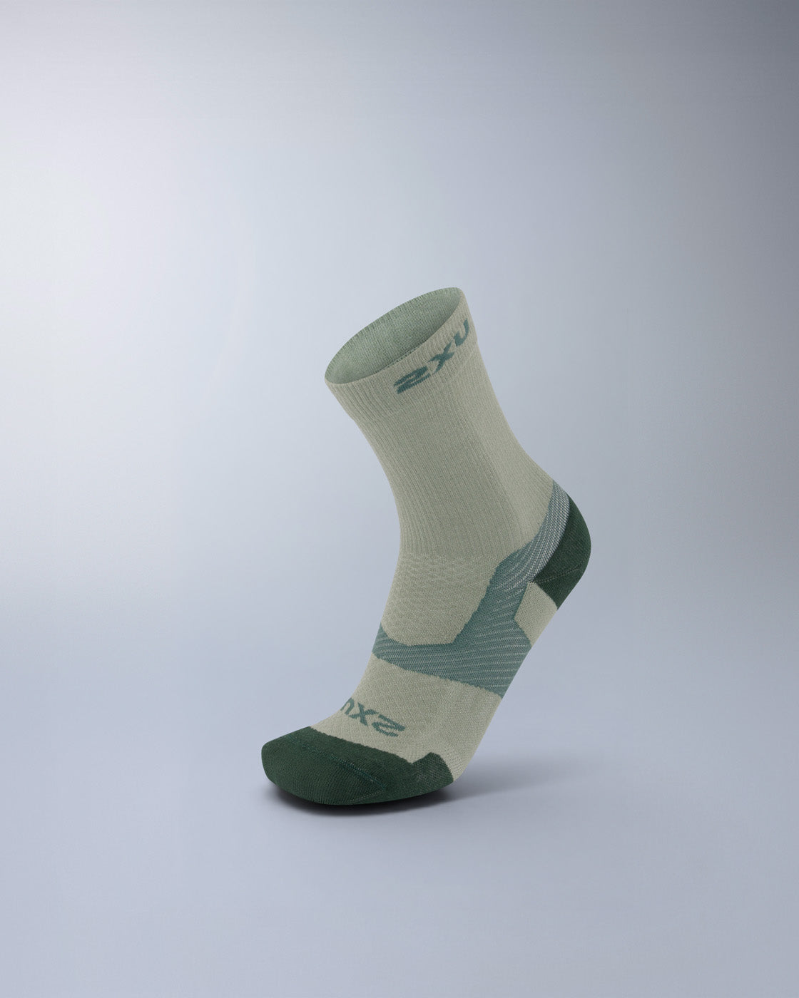 2xu-vectr-light-cushion-merino-crew-socks-calze-running-verdi image 1