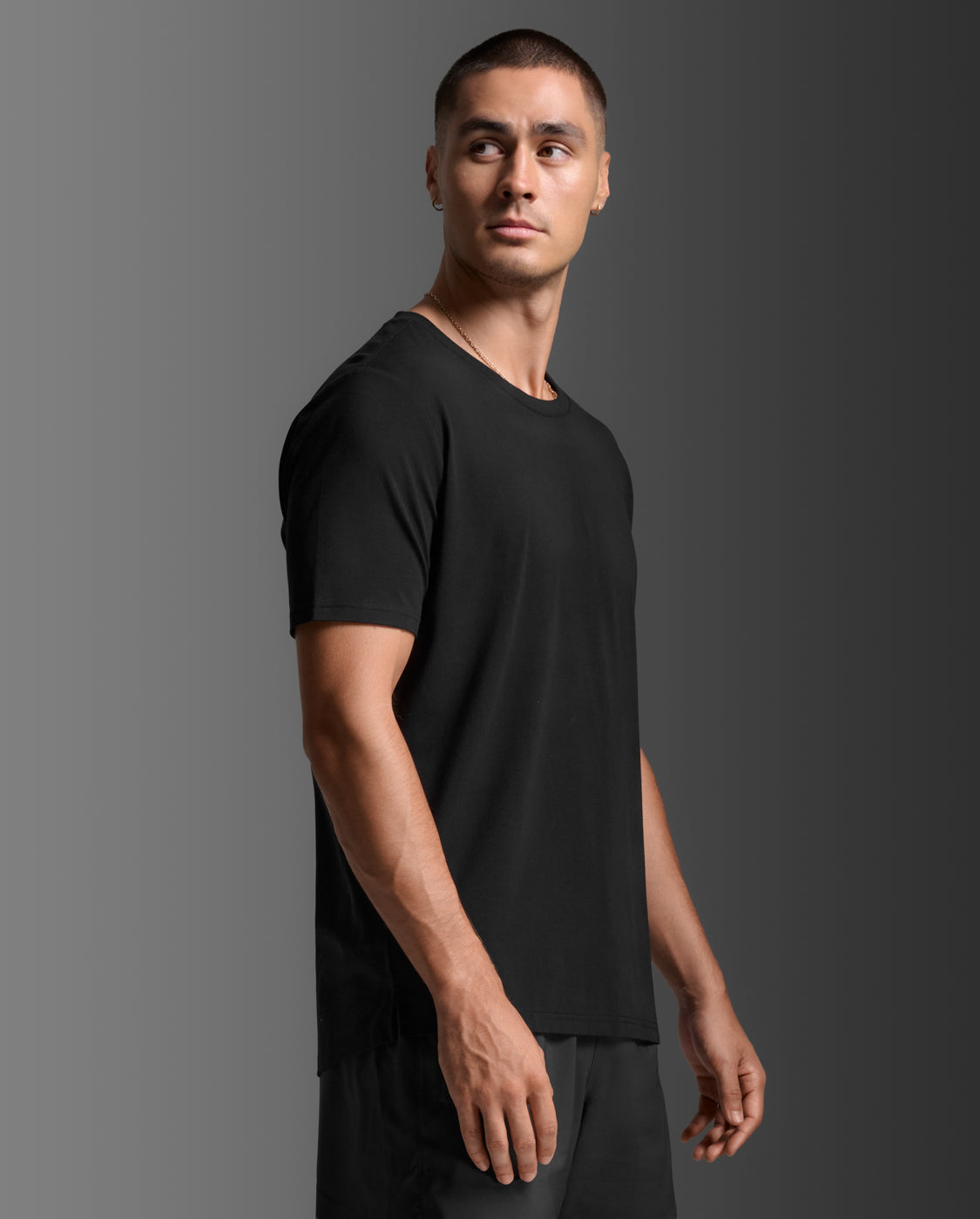 2xu-motion-cotton-flex-tee-maglia-training-nera-regular-fit image 4