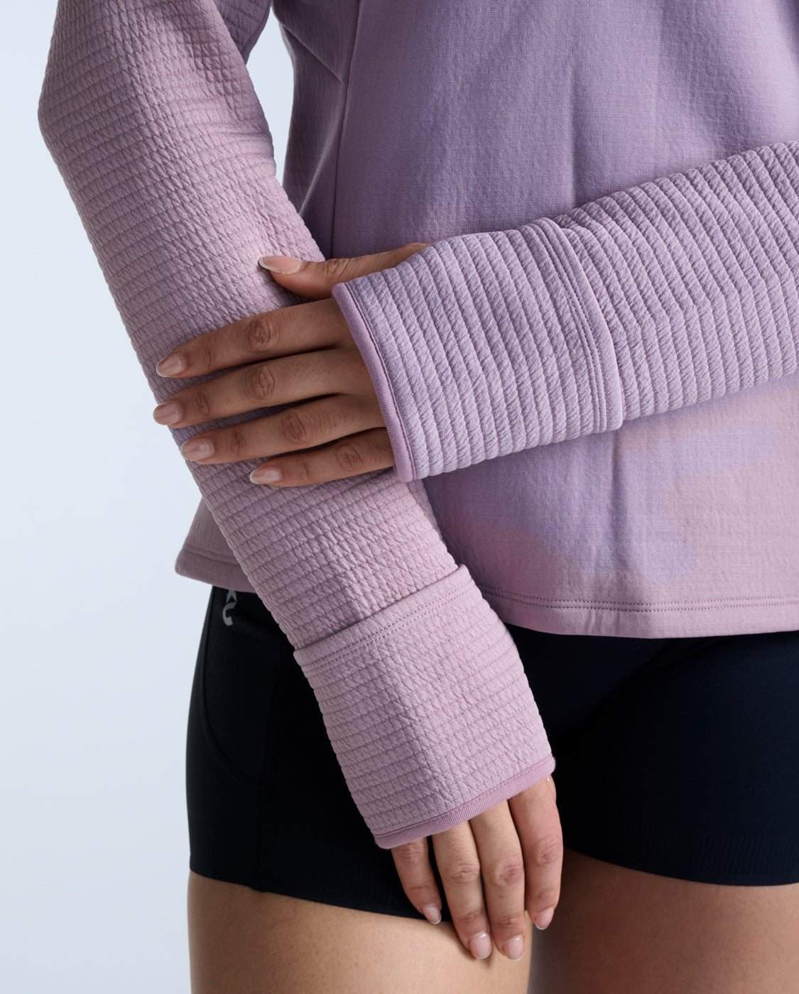 2xu-ignition-haptic-1-4-zip-donna-rosa-maglia-running-invernale-slim image 3