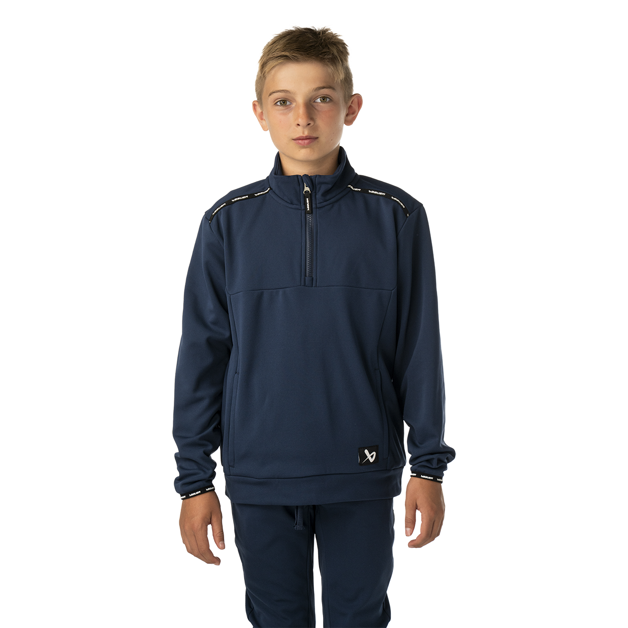bauer-team-fleece-felpa-1-2-zip-youth image 2